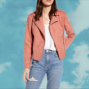 BB Dakota True Stud Faux Leather Blazer